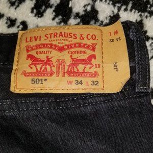 Levis 501 Black Denim Jeans